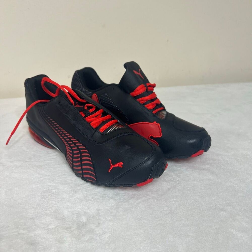 Puma Black Red Cell Jago 8 Sneakers Lace Up 9.5 Men NEW